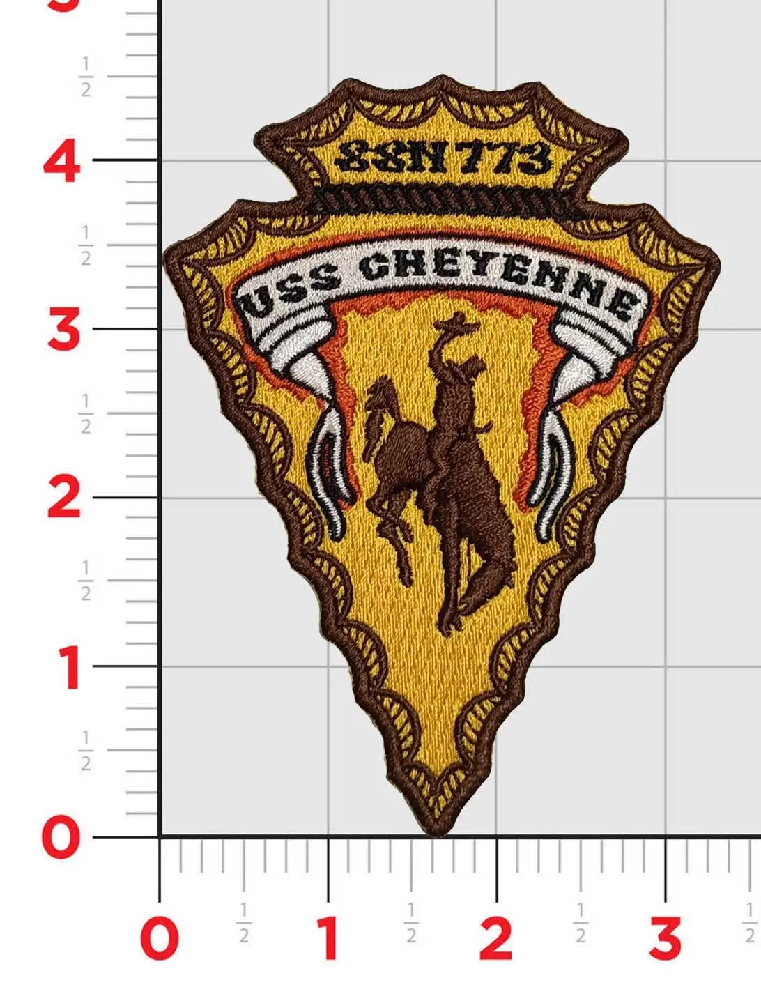 Officially Licensed Us Navy Ssn-773 Uss Cheyenne Patch 1