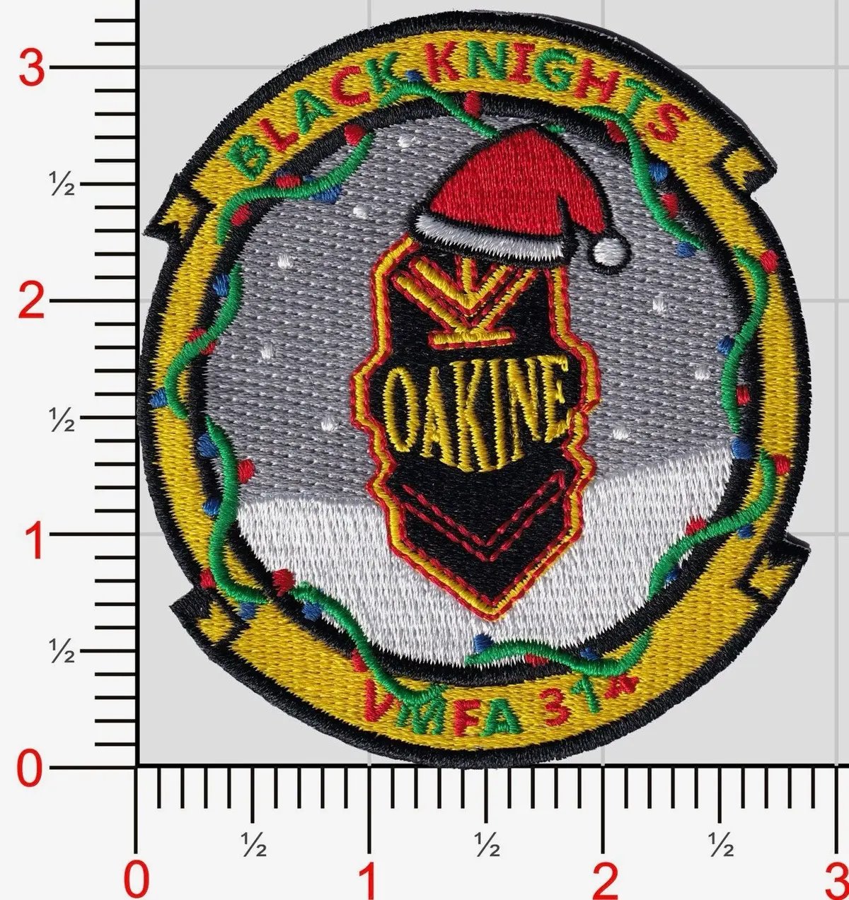 Official Vmfa-314 Black Knight Christmas Patch 1
