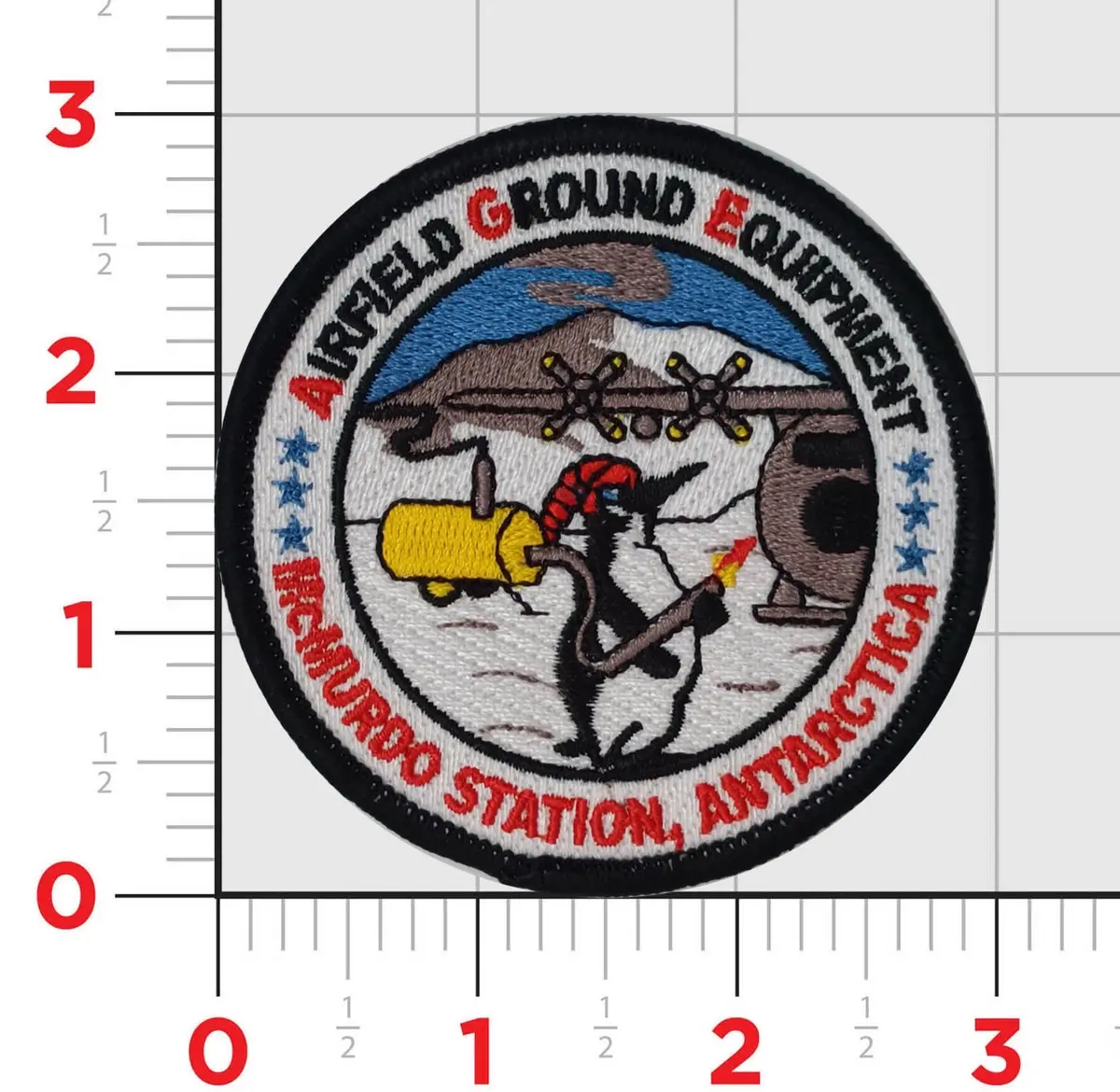 Official Mcmurdo Station Antarctica Airfield Ground Equipment Patches And Name Tags (A) 1