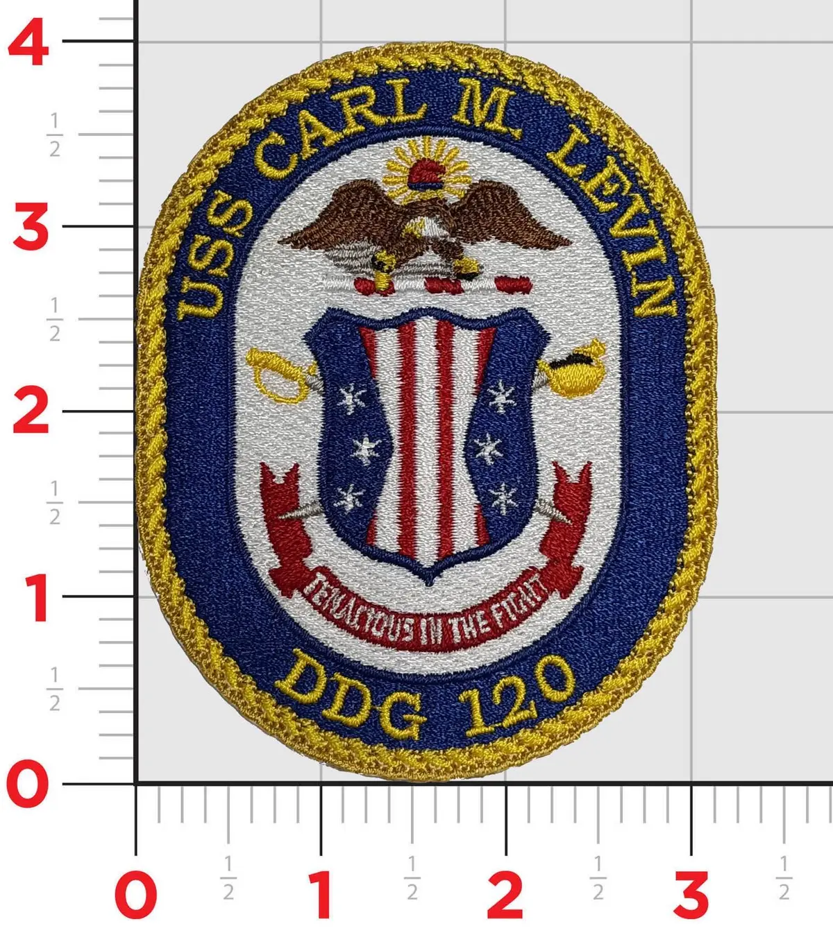 Officially Licensed Us Navy Ddg-120 Uss Carl M. Levin Patch 1