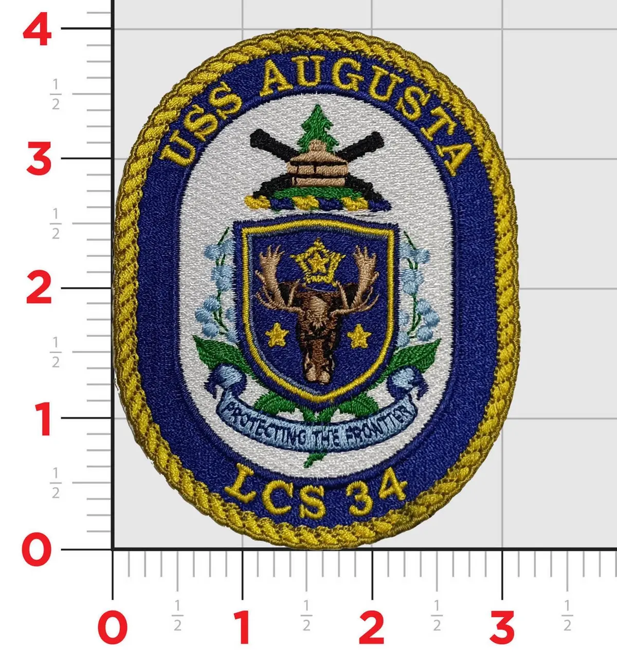 Officially Licensed Us Navy Lcs-34 Uss Augusta Patch 1
