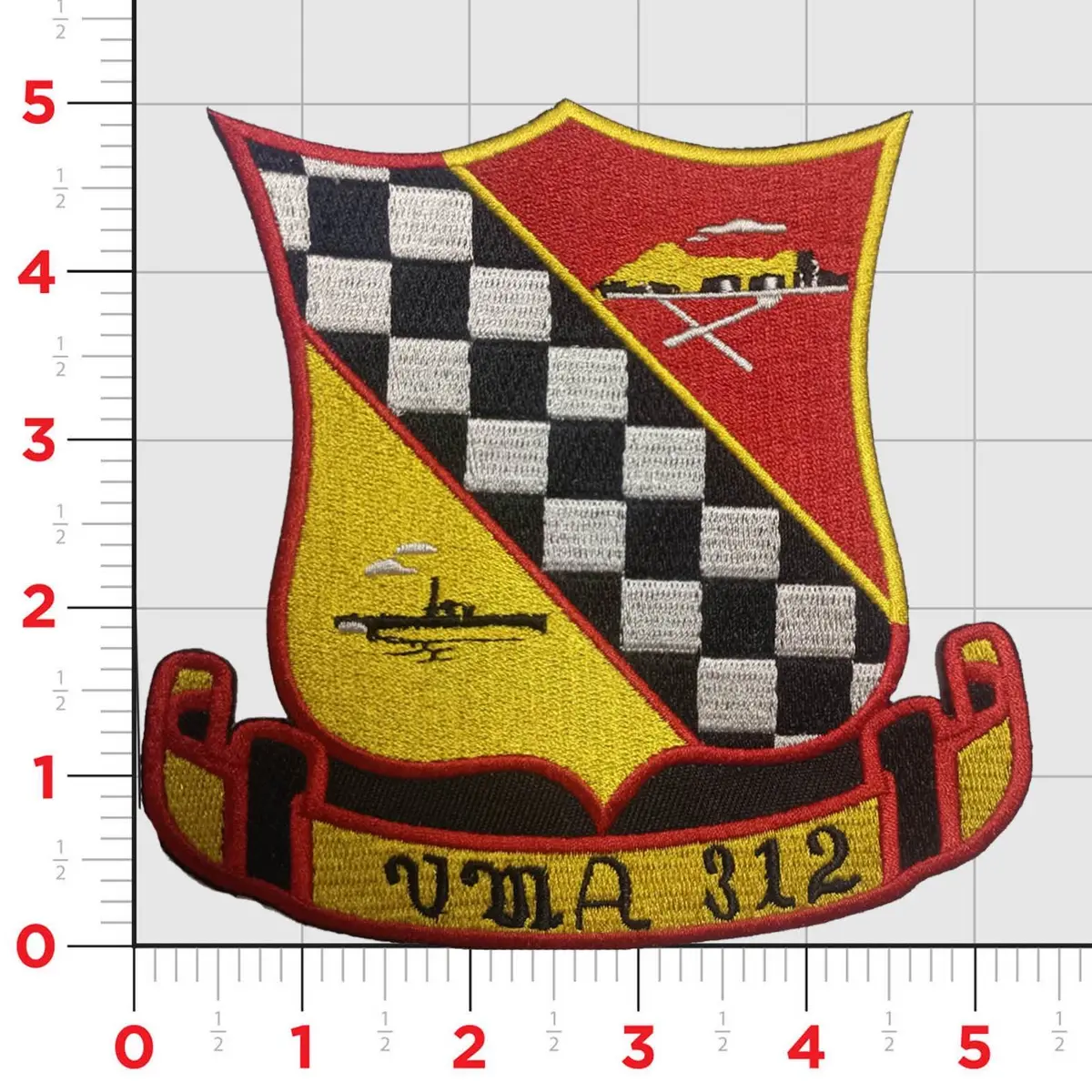 Officially Licensed Vma-312 Checkerboards Wwii Remade Patch 1