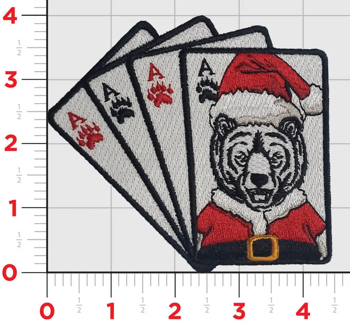 Official Vaw-124 Bear Aces Christmas Bear Shoulder Patch 1