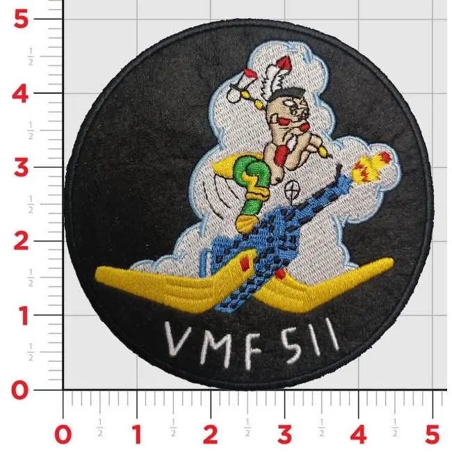 Officially Licensed Vmf-511 Wwii Remade Patch 1