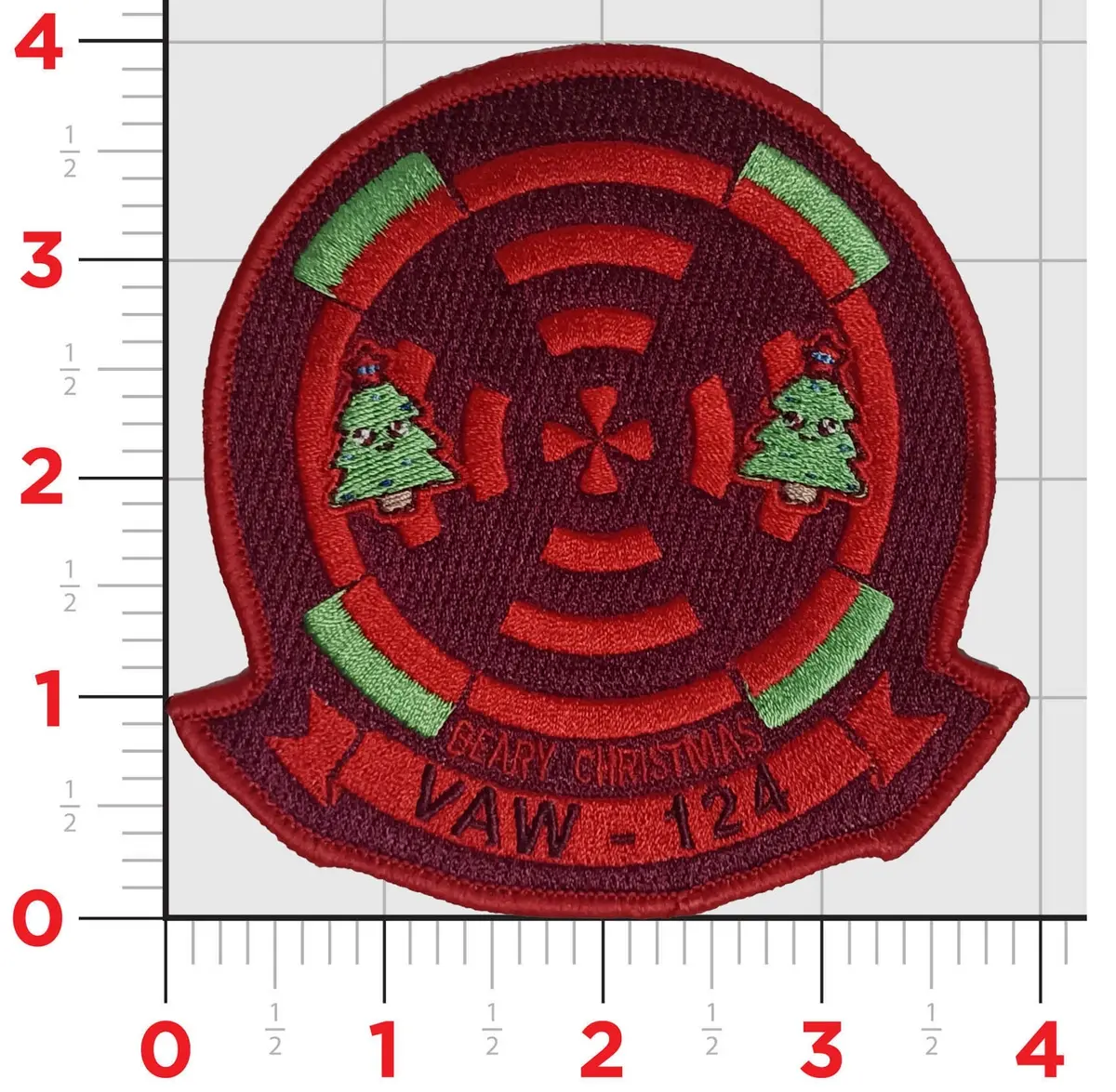 Official Vaw-124 Bear Aces Christmas Chest Patch 1