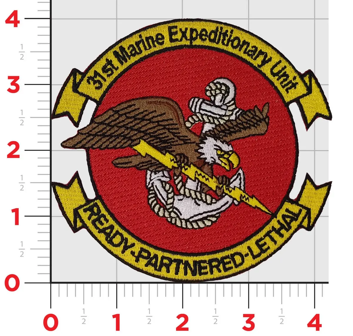 Officially Licensed 31St Meu Ready-Partnered-Lethal Patches 1