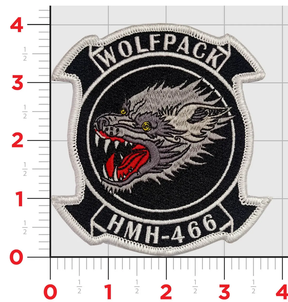 Official Hmh-466 Wolfpack Crazy Wolf Patch 1