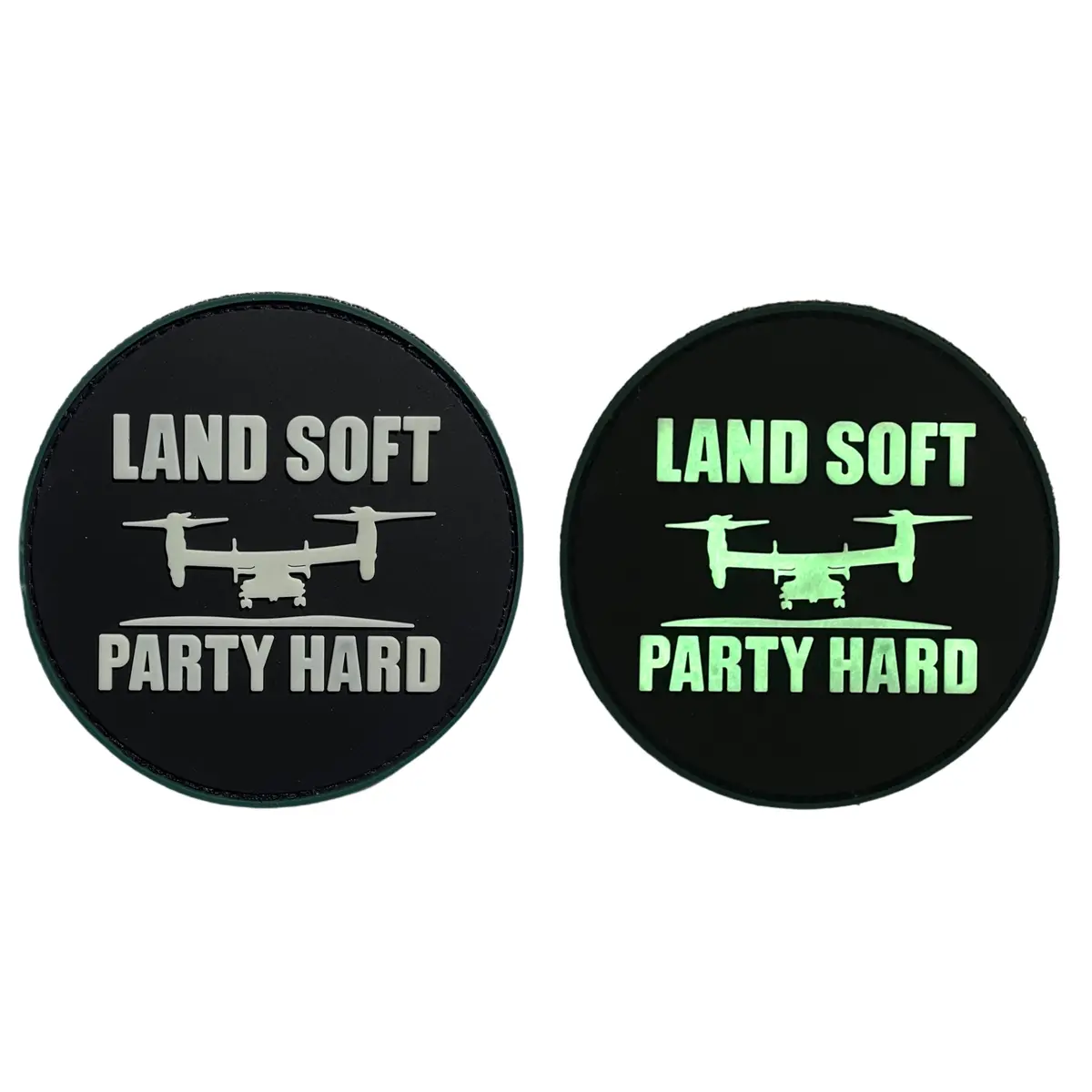 V-22 Land Soft Party Hard Pvc Glow Patch 1