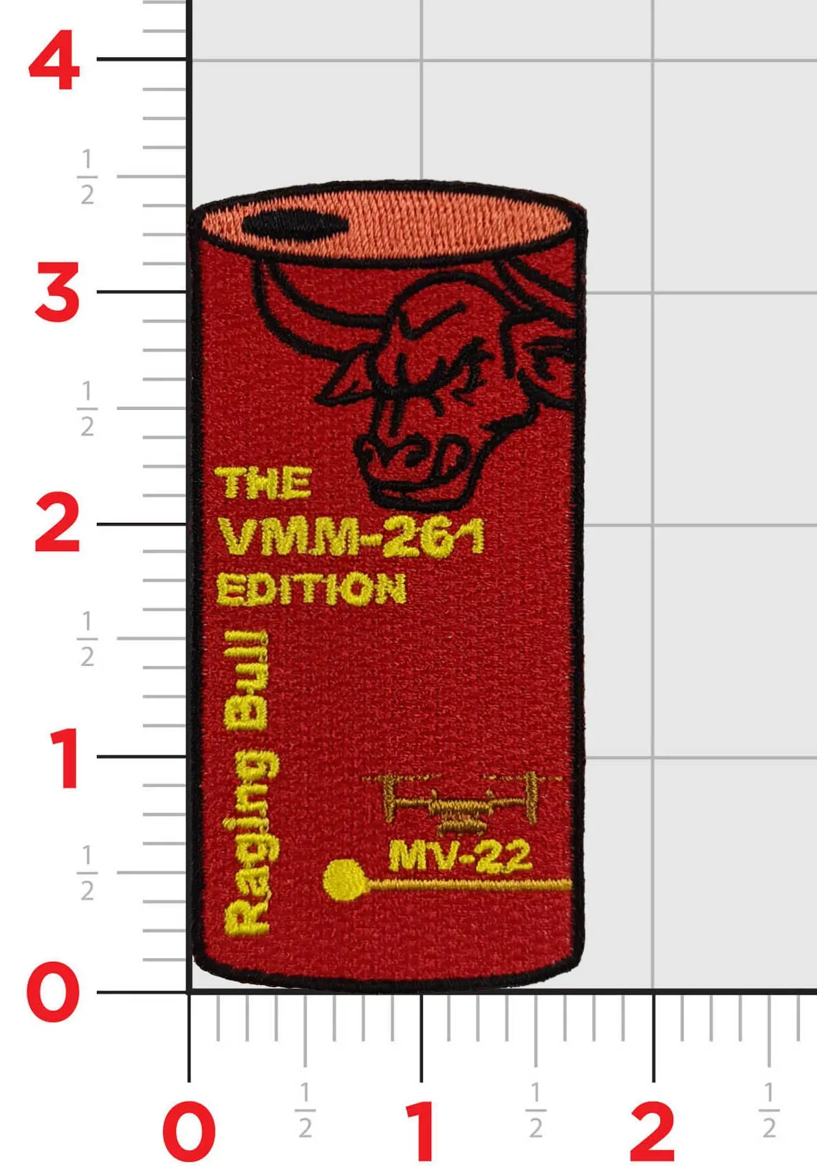 Official Vmm-261  Raging Bulls Energy Drink Shoulder Patch 1