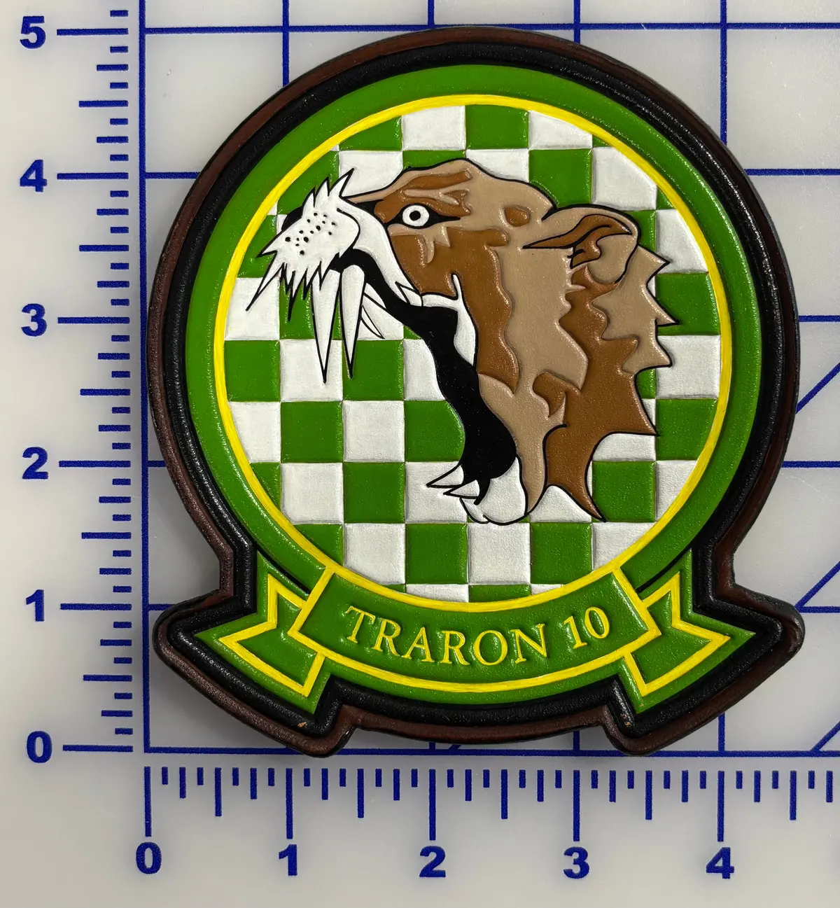 Officially Licensed Us Navy Vt-10 Wildcats Leather Patch 1