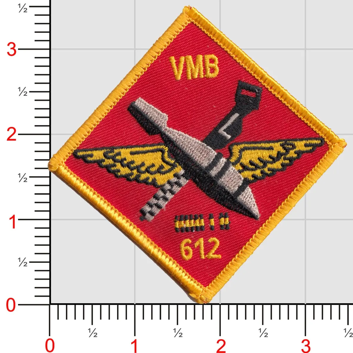 Officially Licensed Marine Bombing Squadron Vmb-612 Cram's Rams Patch 1