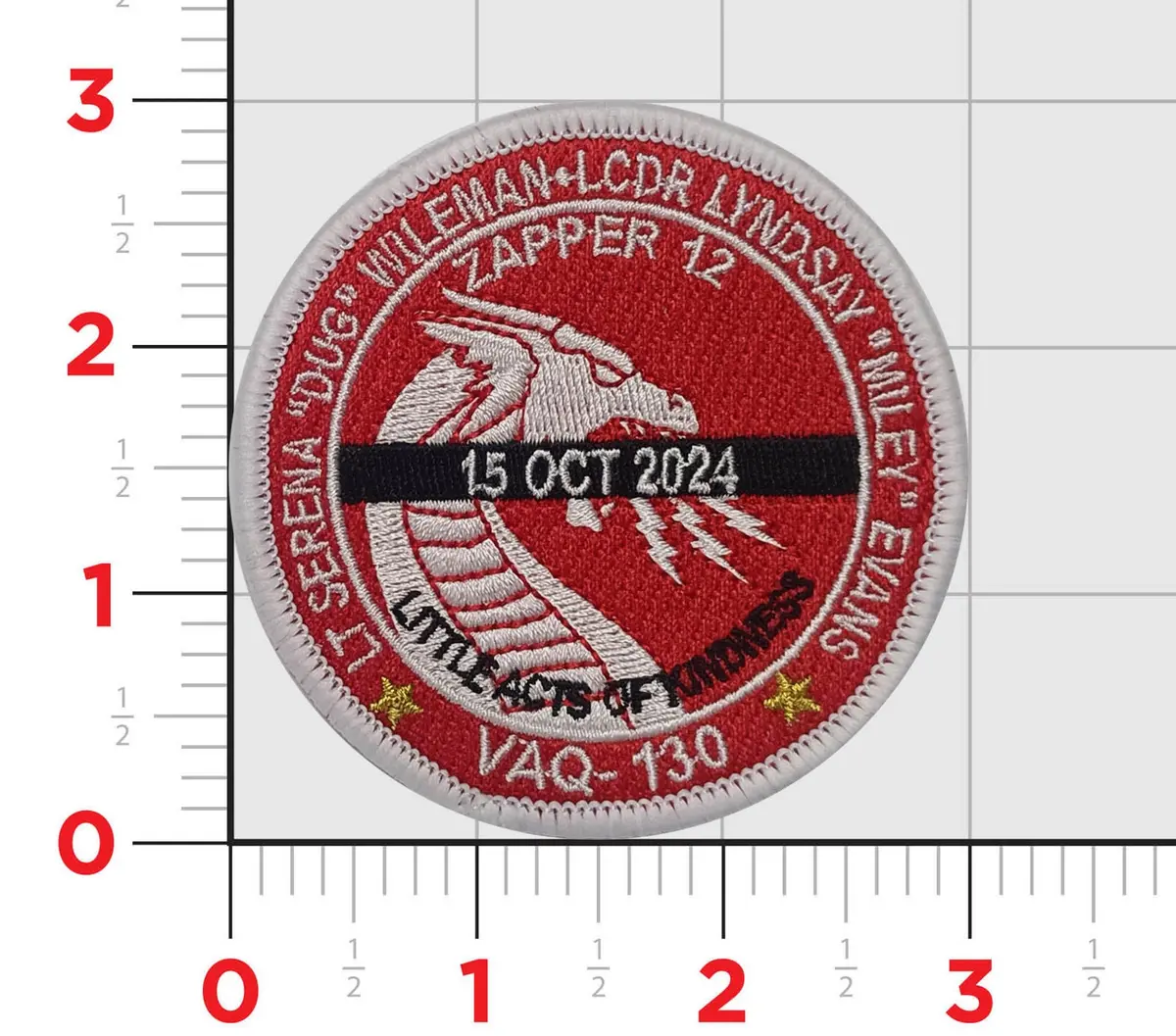 Official Vaq-130 Zapper 12 Memorial Patch And Sticker 1