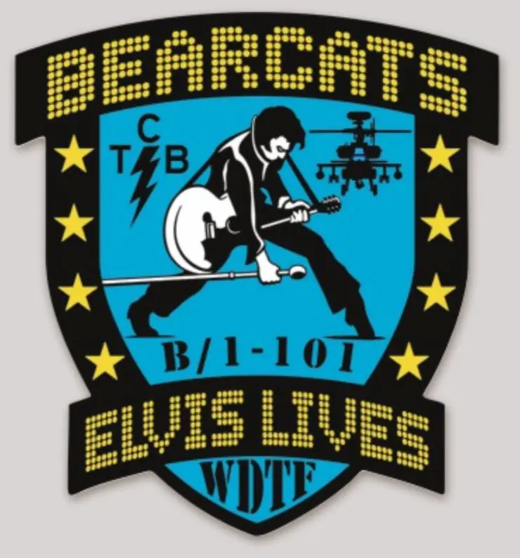 Official Us Army Bravo Company 1-101 Bearcats Sticker 1