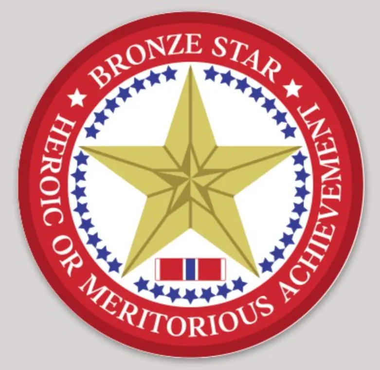 Bronze Star Sticker 1