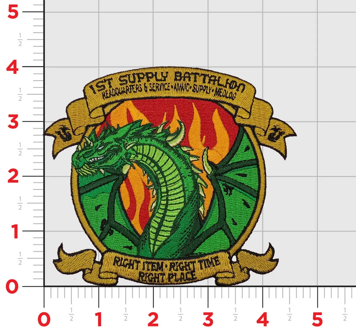 Officially Licensed Usmc 1St Supply Battalion Patch 1