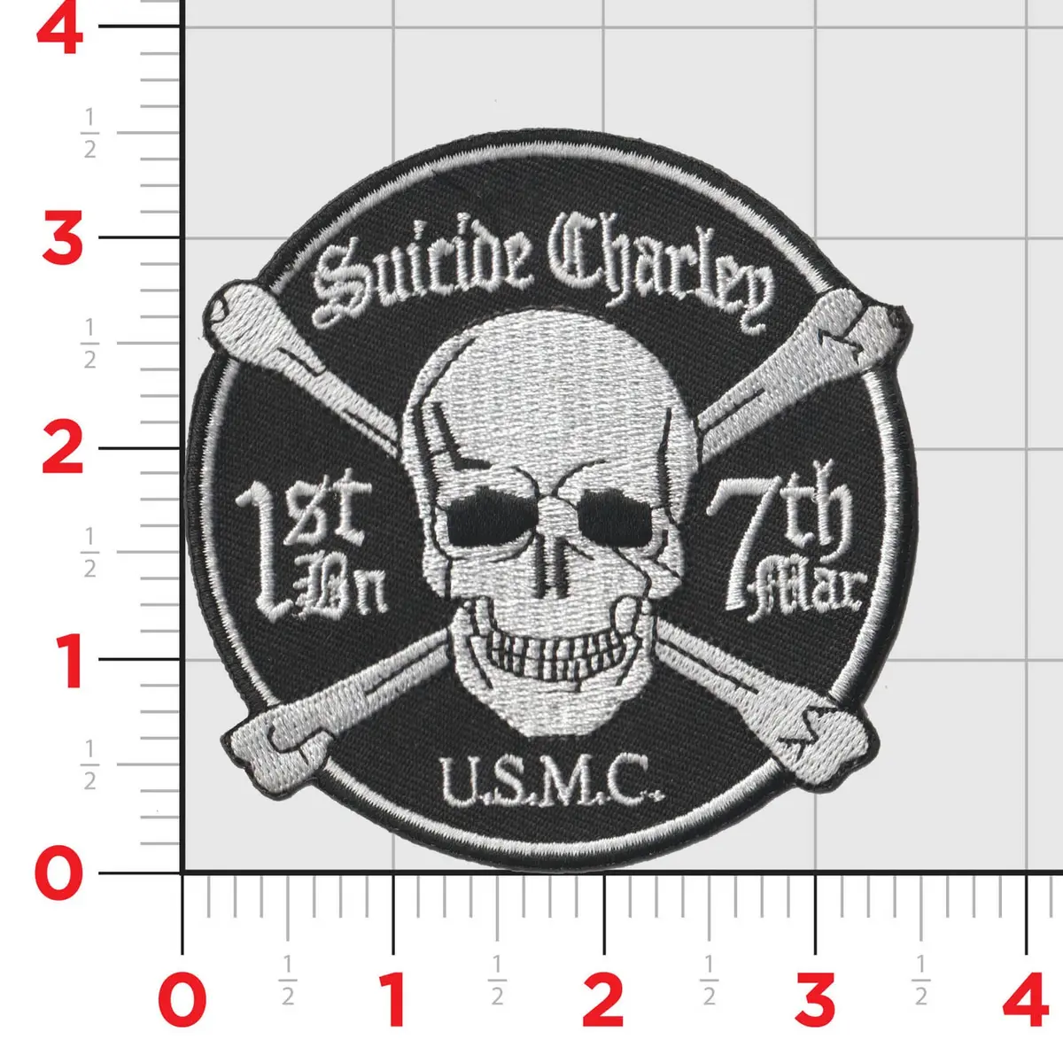 Officially Licensed Usmc 1St Bn 7Th Marines Suicide Charley Patch 1