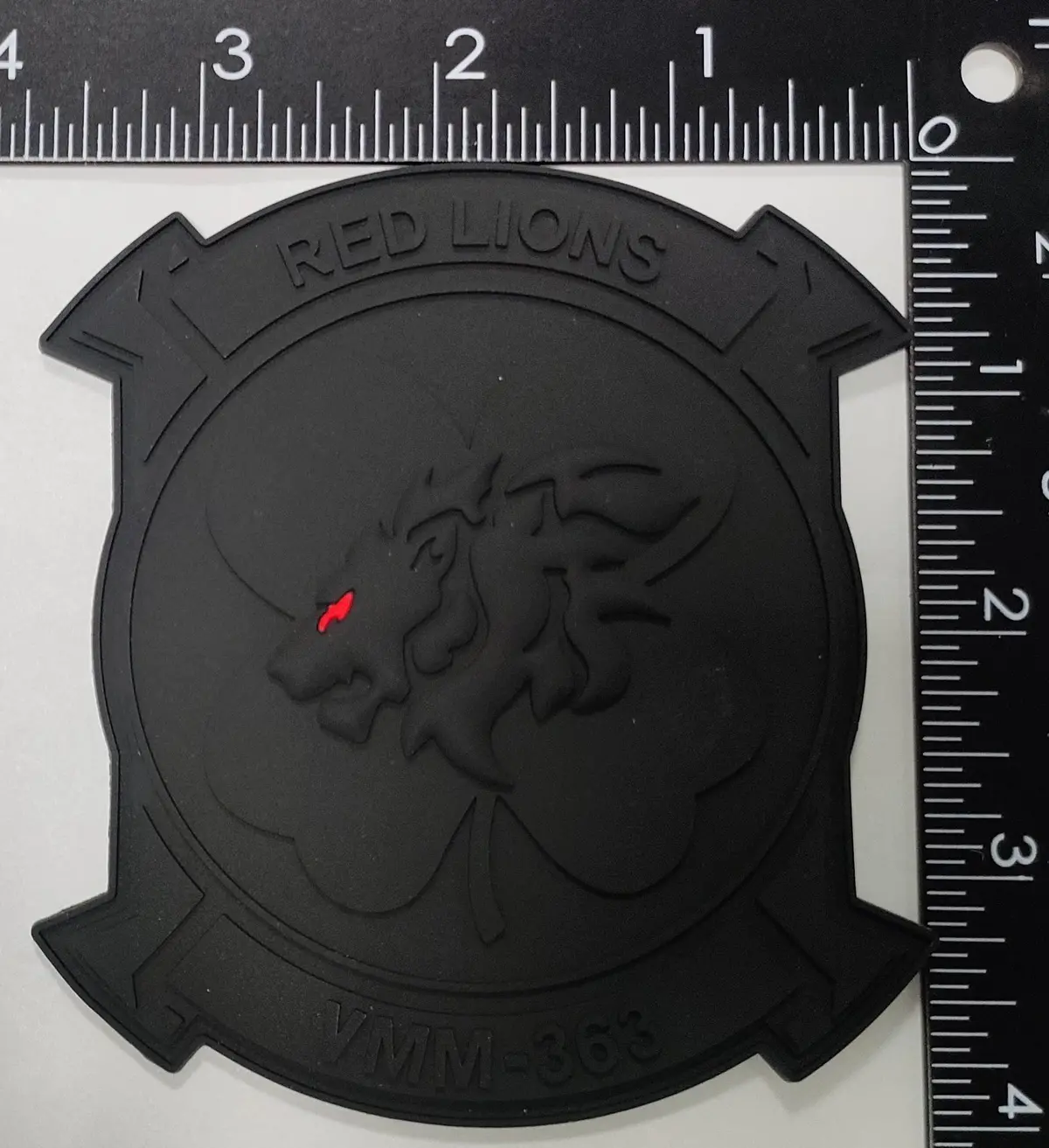 Officially Licensed Vmm-363 Red Lions Blackout Pvc Patch 1