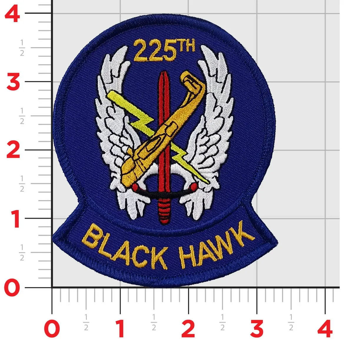 Official Us Army 225Th Black Hawk Patch 1