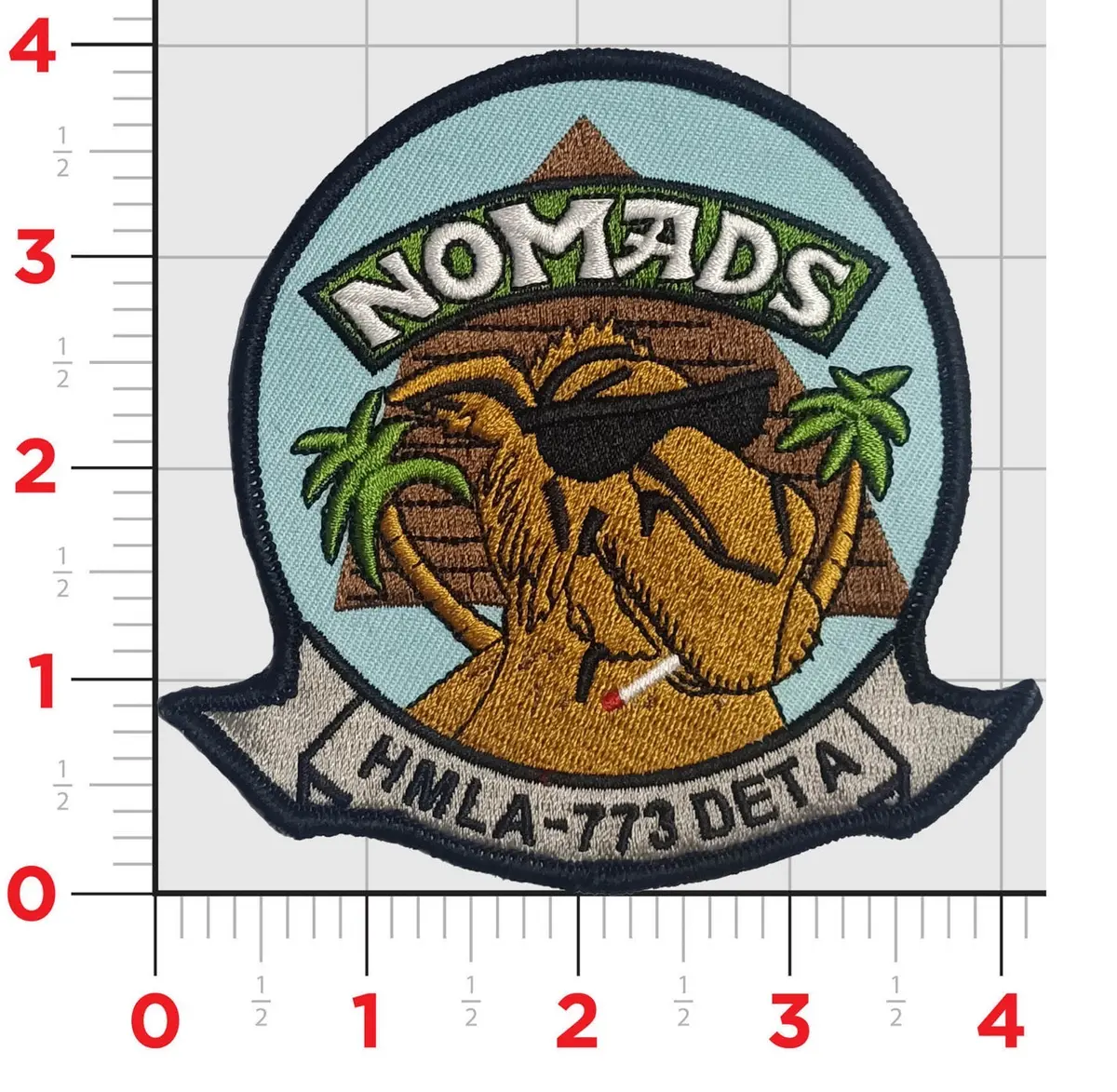 Official Hmla-773 Det A Nomads Smoking Camel Chest Patch 1