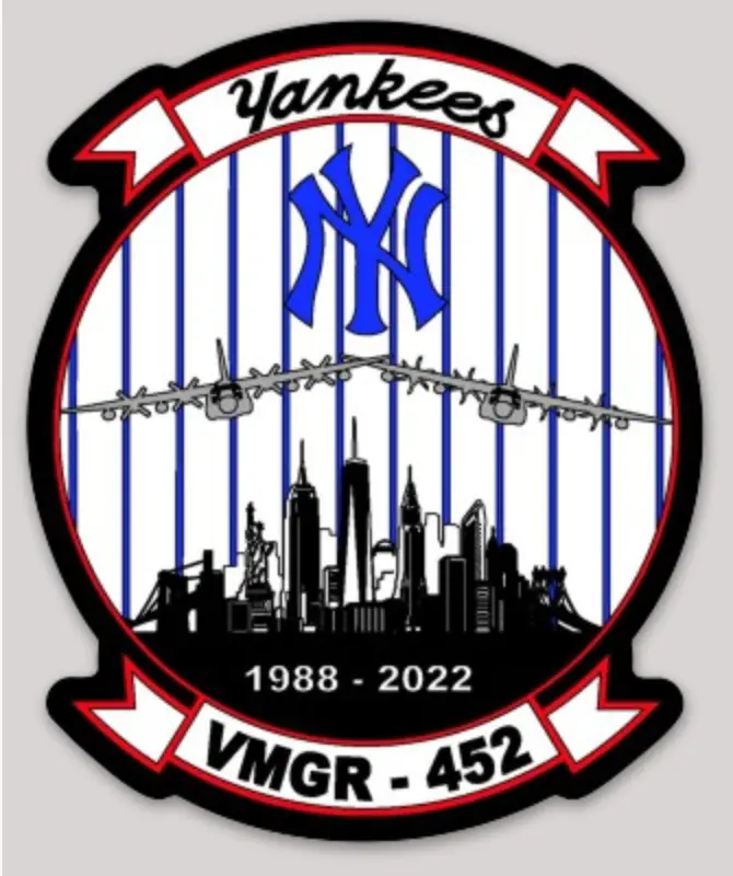 Official Vmgr-452 Yankees Squadron Sticker 1