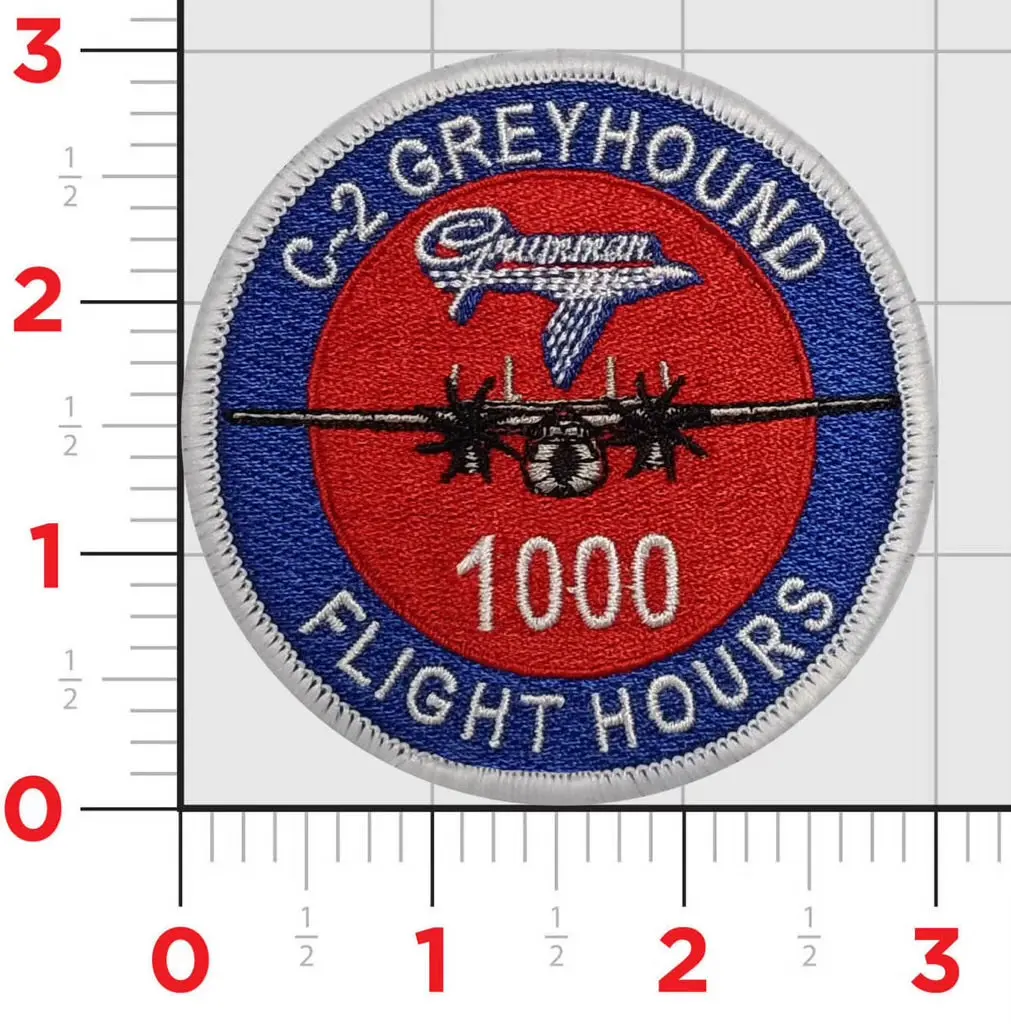 Official C-2 Greyhound Flight Hours Shoulder Patches 1