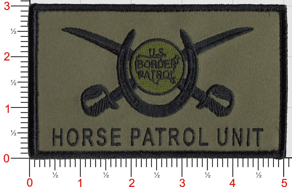 Us Border Patrol Horse Patrol Unit Large 3X5 Inch Patch 1
