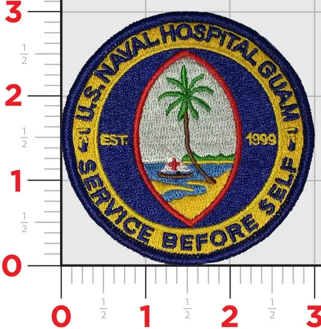 Officially Licensed Us Naval Hospital Guam Patch 1