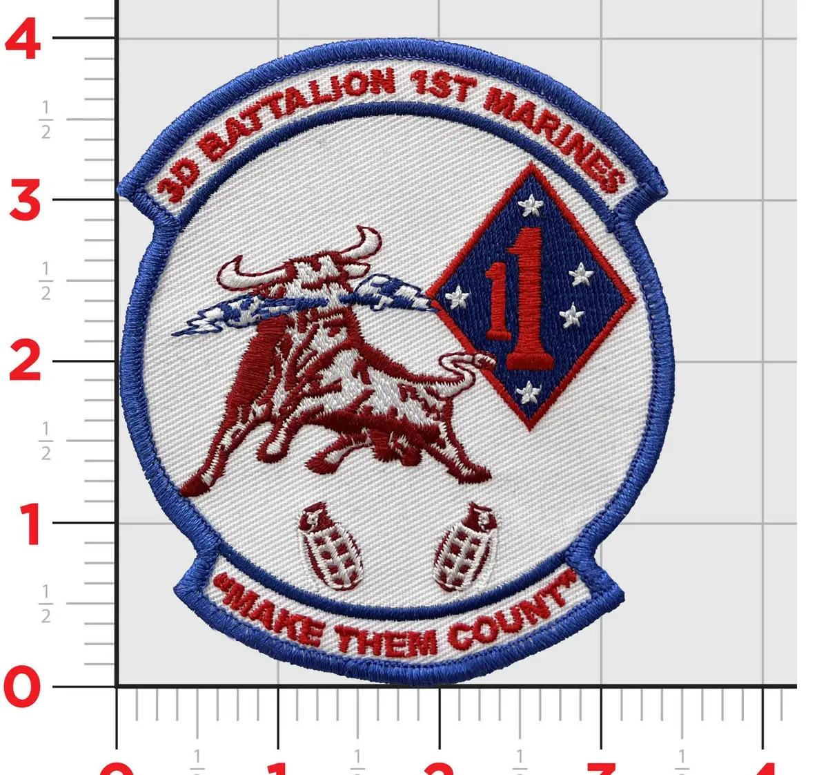 Officially Licensed Usmc 3Rd Battalion 1St Marines Make Them Count Patch 1