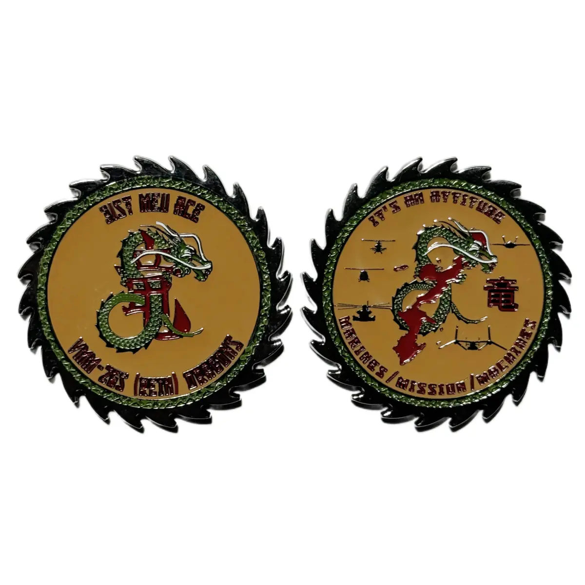 Official Vmm-265 (Rein) Dragons 31St Meu Ace Coin 1