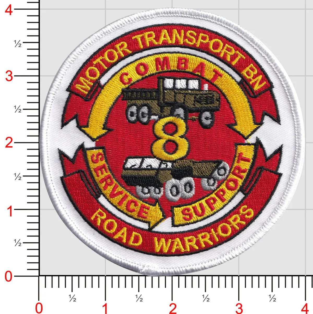 Officially Licensed Usmc 8Th Motor Transport Bn Road Warriors Patch 1