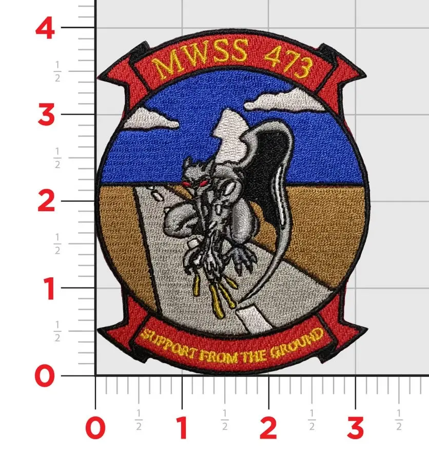 Officially Licensed Usmc Mwss-473 Gargoyles Patch 1