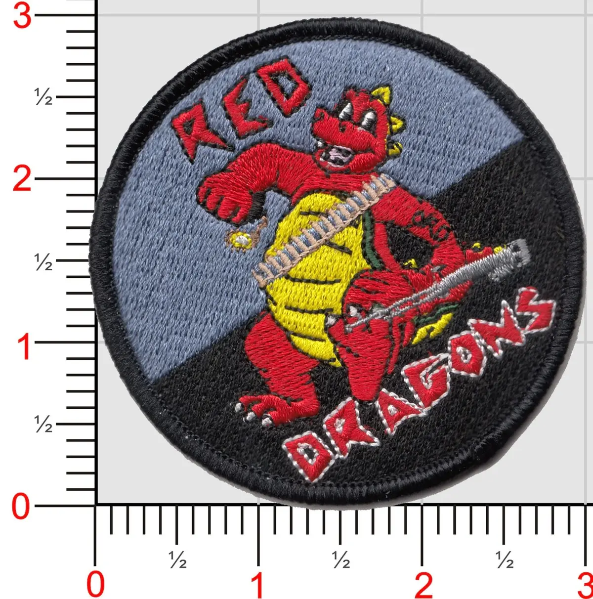 Official Vmm-268 Red Dragons Gunner Patch 1