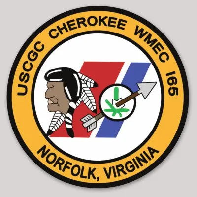 Uscgc Cherokee Wmec-165 Stickers 1