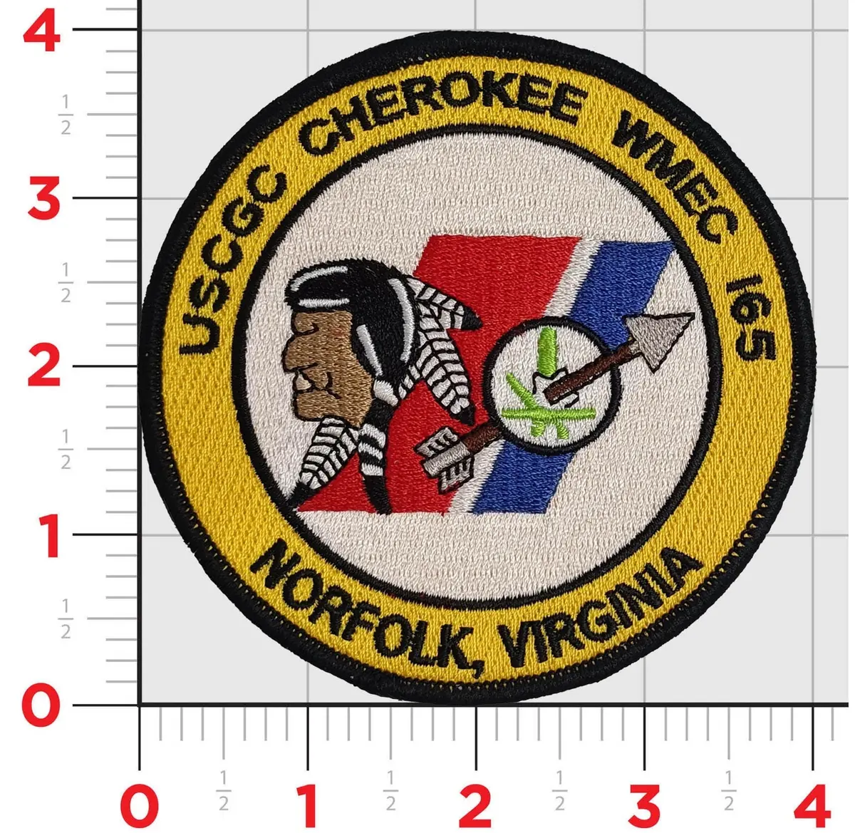 Officially Licensed Us Coast Guard Cutter Cherokee Wmec-165 Patch 1