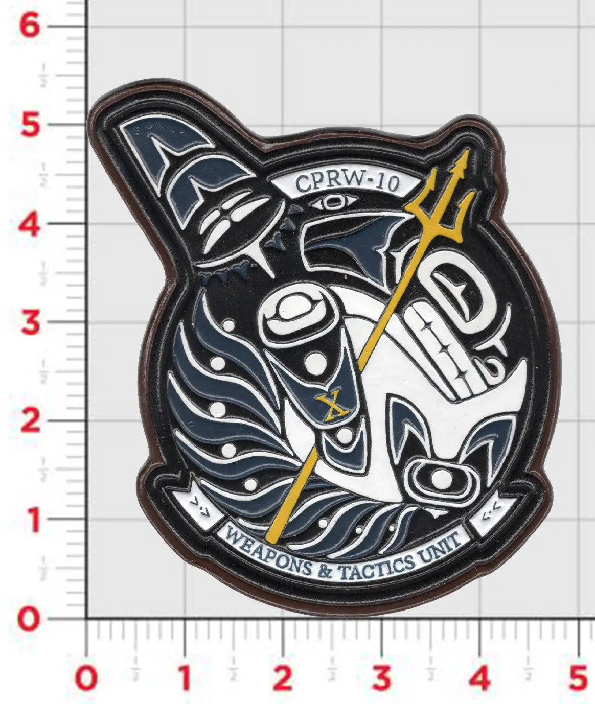 Officially Licensed Commander Patrol And Reconnaissance Squadron Cprw-10 Leather Patches 1