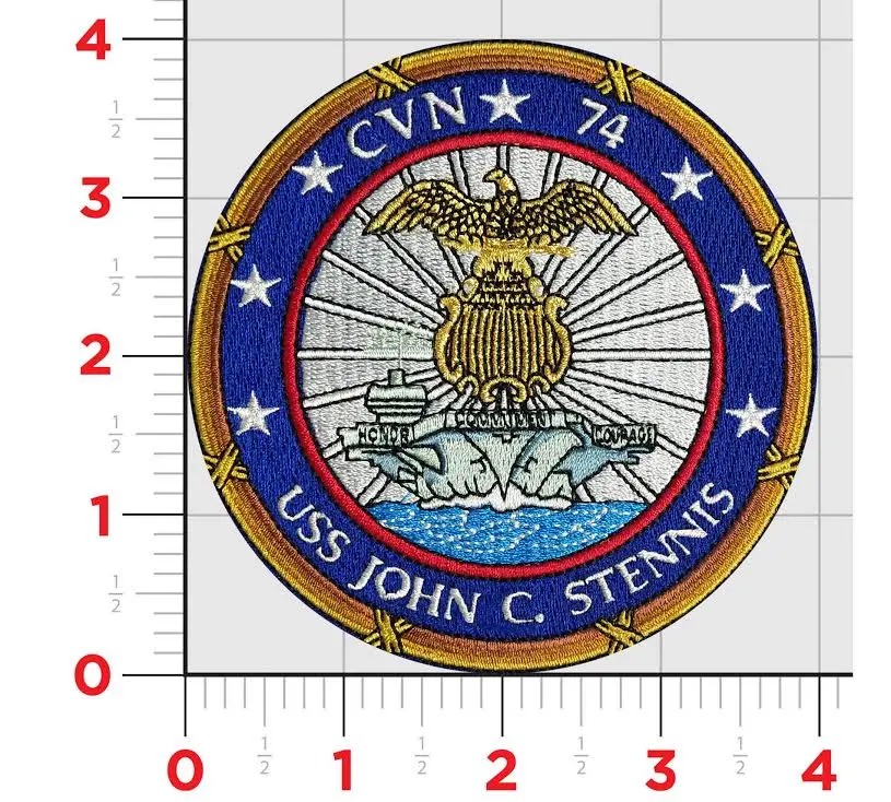 Officially Licensed Us Navy Cvn-74 Uss John C Stennis Patch 1