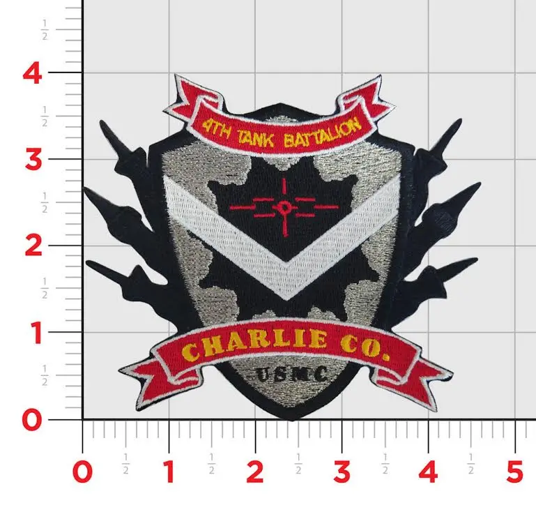 Officially Licensed Usmc Charlie Co 4Th Tank Bn Patch 1