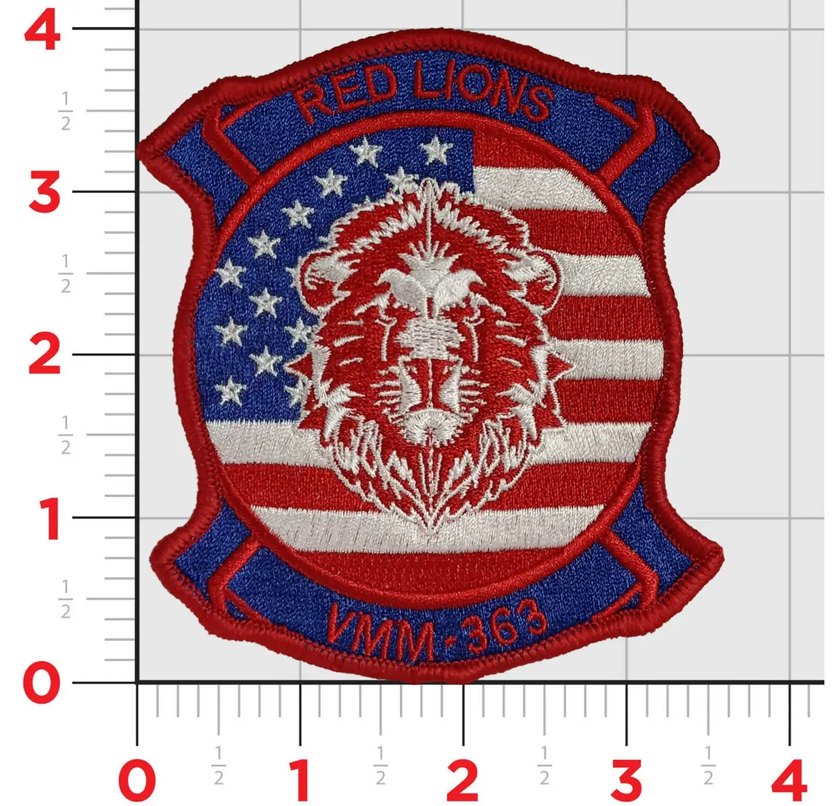 Official Vmm-363 Red Lions 4Th Of July Squadron Patch 1