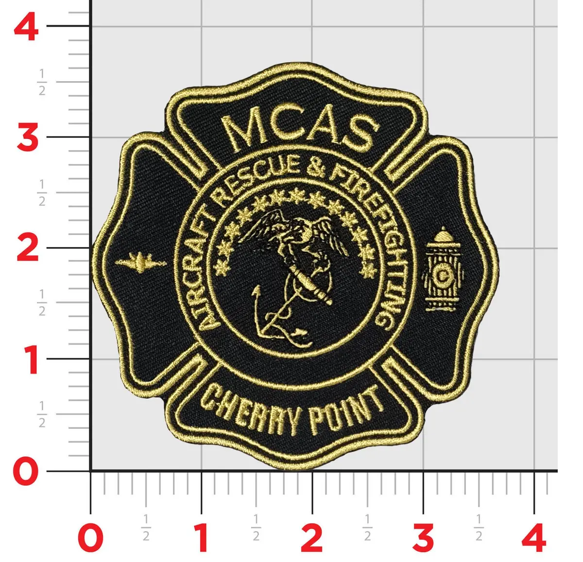 Officially Licensed Mcas Cherry Point Aircraft Rescue & Firefighting Patch 1