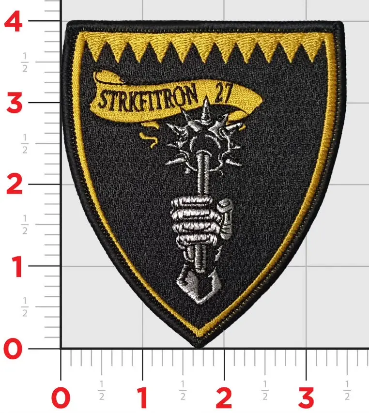 Officially Licensed Us Navy Vfa-27 Royal Maces Squadron Patch 1