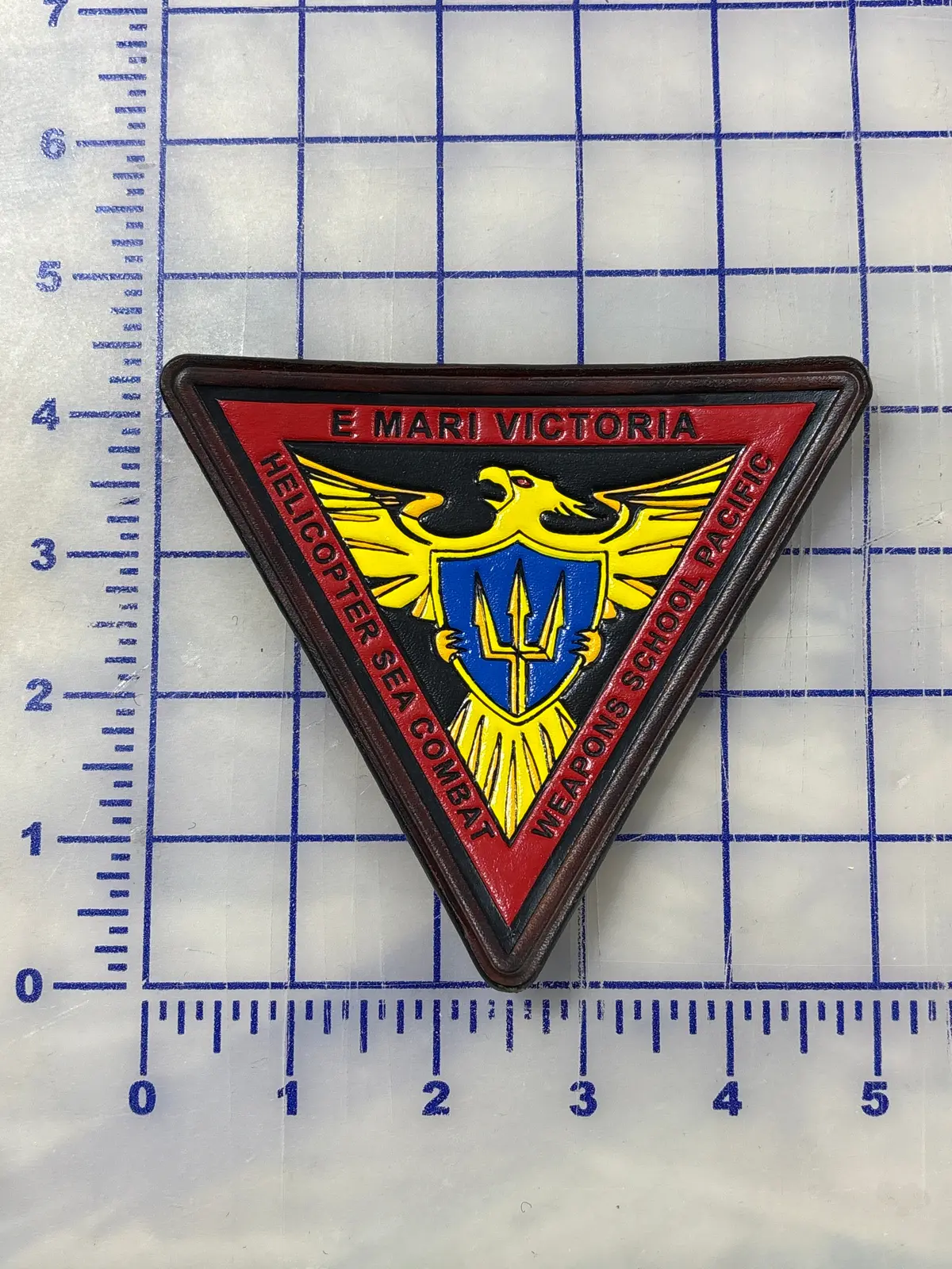 Officially Licensed Us Navy Helicopter Sea Combat Weapons School Pacific Hscwsp Leather Patches 1