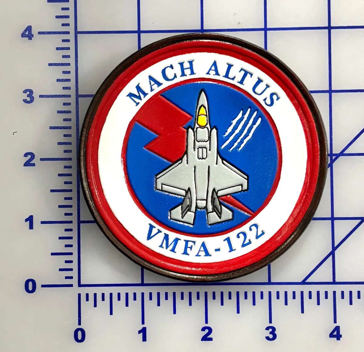 Official Vmfa-122 Werewolves F-35 Leather Shoulder Patch 1