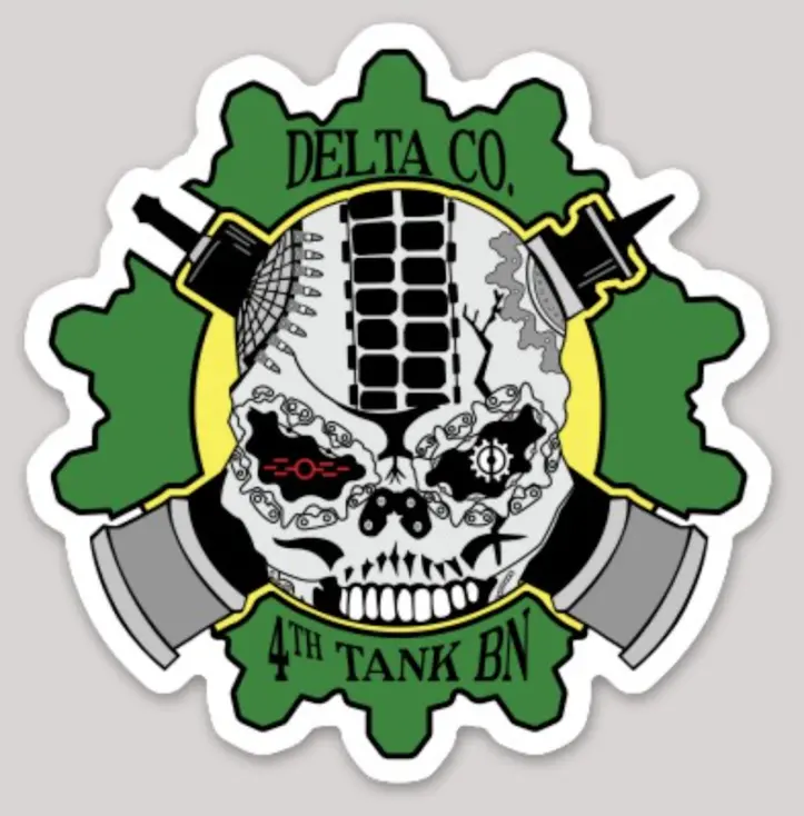 Officially Licensed Usmc Delta Co 4Th Tank Bn Sticker 1