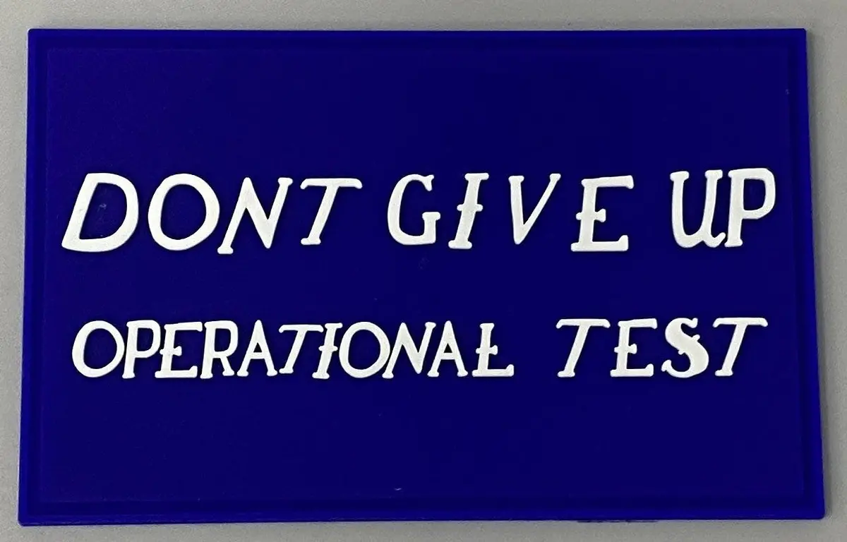 Official Don't Give Up Operational Test Vx-9 Vampires Pvc Patch 1