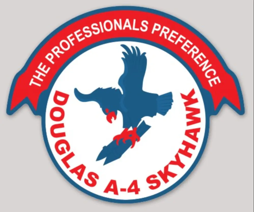 Official Douglas A-4 Skyhawk The Professionals Preference Sticker 1