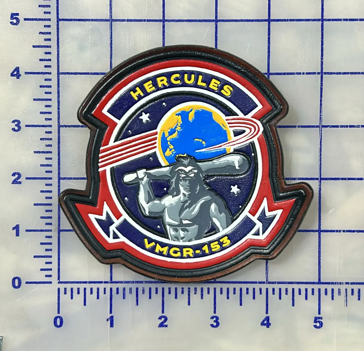 Officially Licensed Usmc Vmgr-153 Hercules Leather Patches 1
