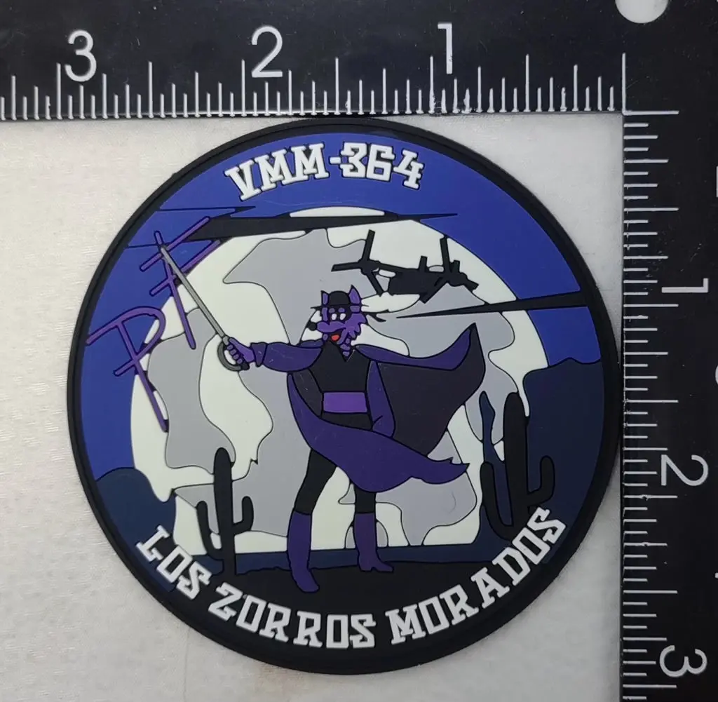 Official Vmm-364 Purple Fox Zorro Pvc Glow Patch 1
