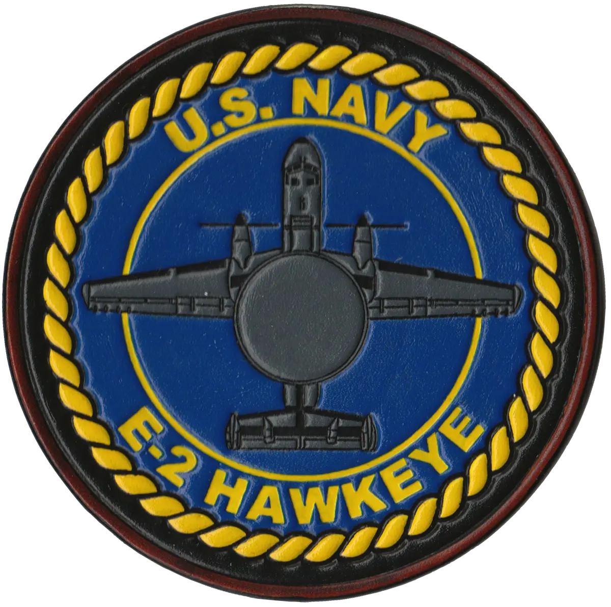 Officially Licensed Us Navy E-2 Hawkeye Leather Patch 2