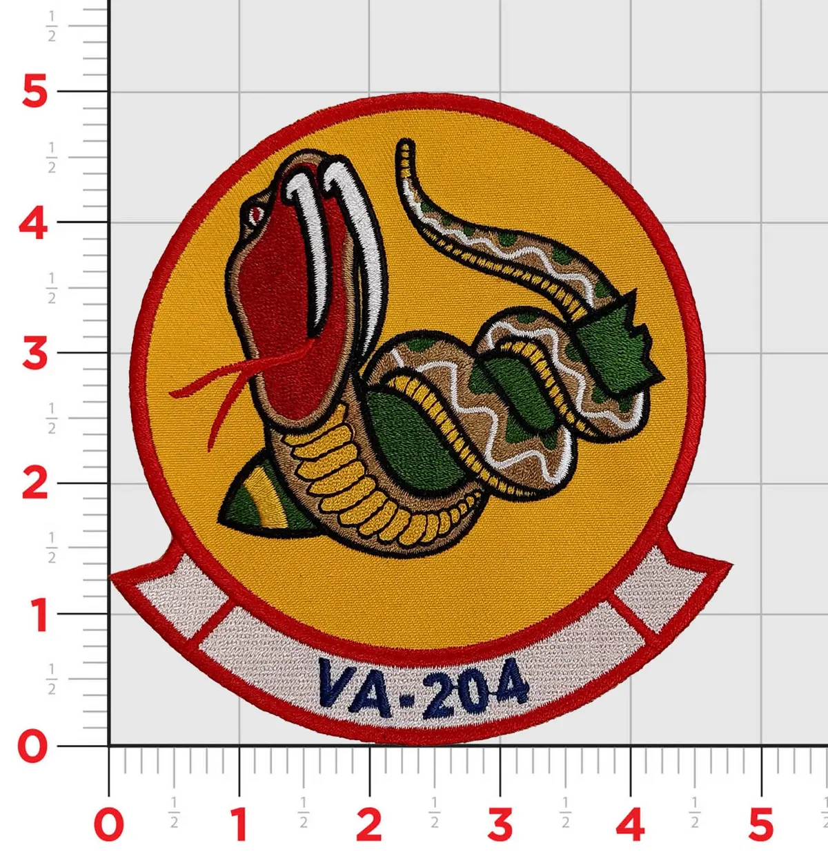 Officially Licensed Us Navy Va-204 River Rattlers Patch 1