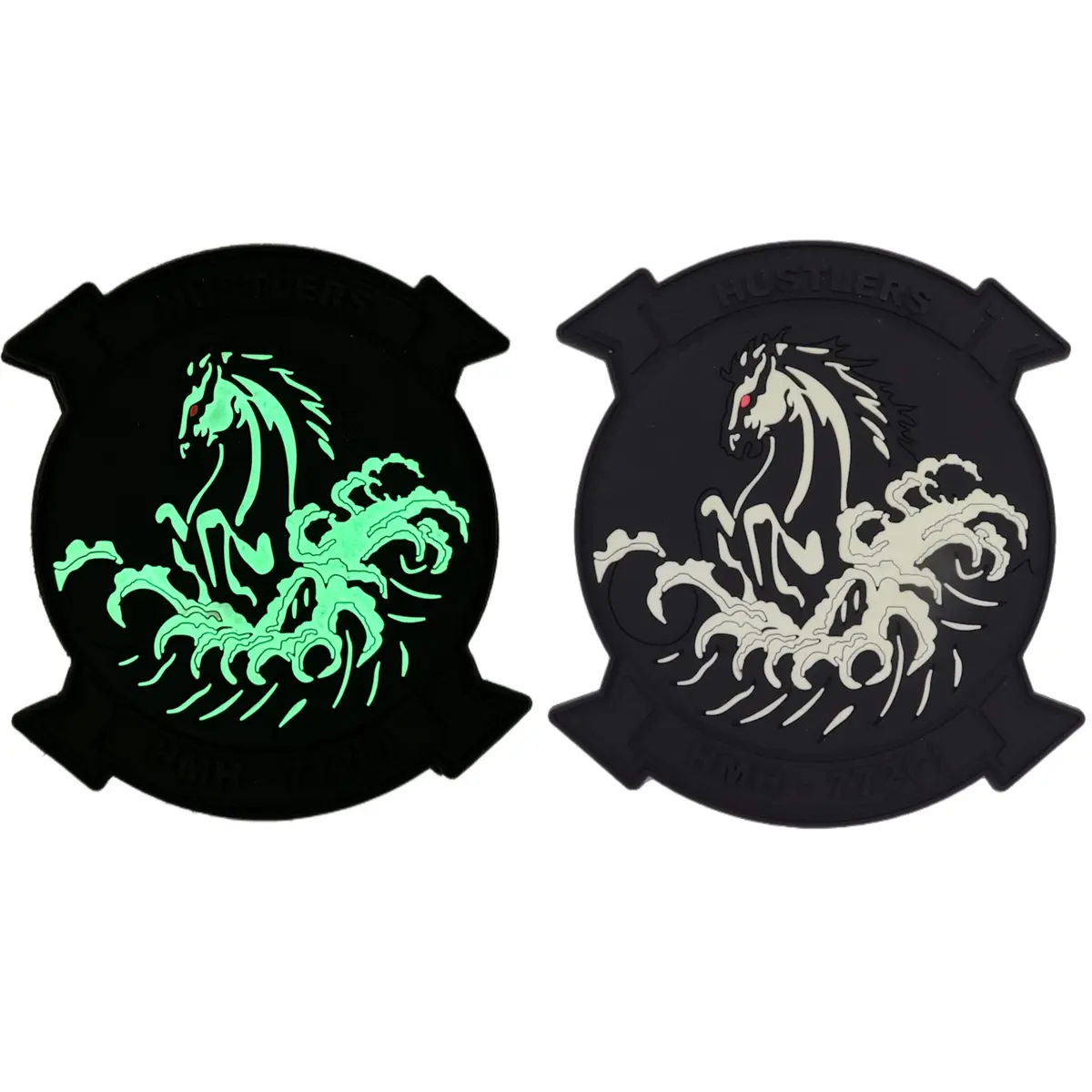 Officially Licensed Usmc Hmh-772 Hustlers Pvc Patches 3